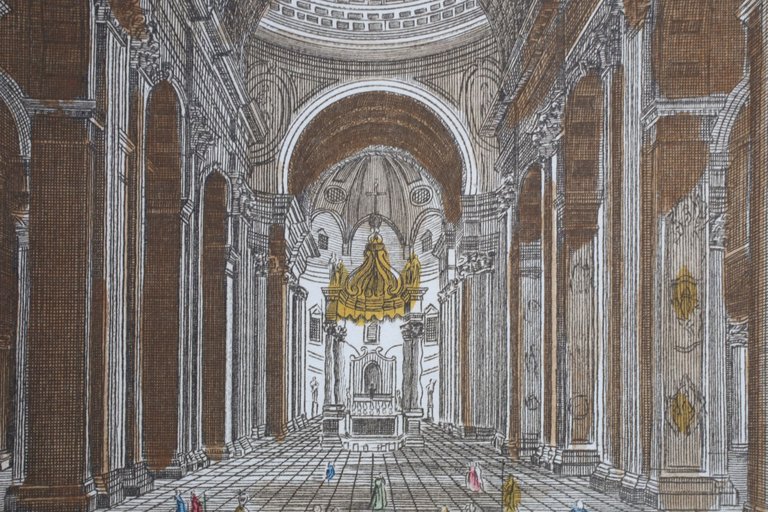 Vue d'optique - Vue intérieure de Saint Pierre de Rome.