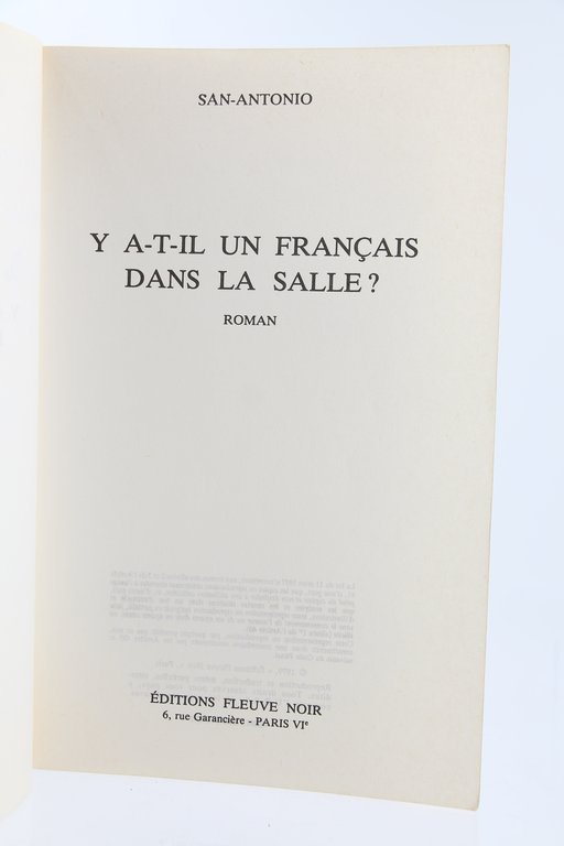Y a-t-il un français dans la Salle ?