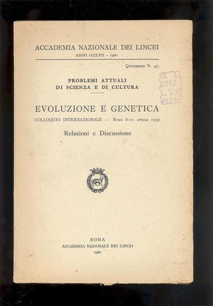 EVOLUZIONE E GENETICA