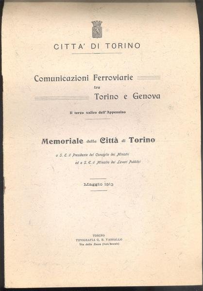 COMUNICAZIONI FERROVIARIE TRA TORINO E GENOVA