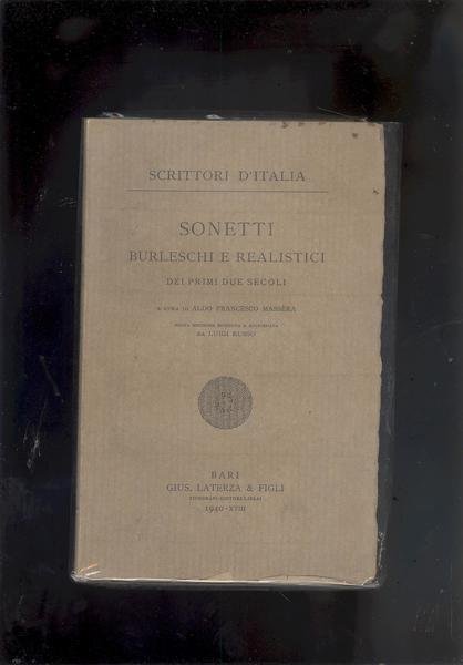 SONETTI BURLESCHI E REALISTICI DEI PRIMI DUE SECOLI