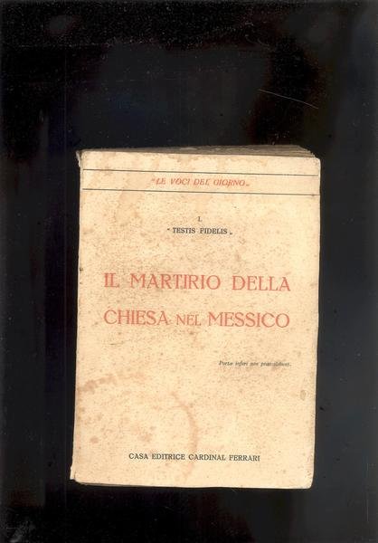 IL MARTIRIO DELLA CHIESA NEL MESSICO