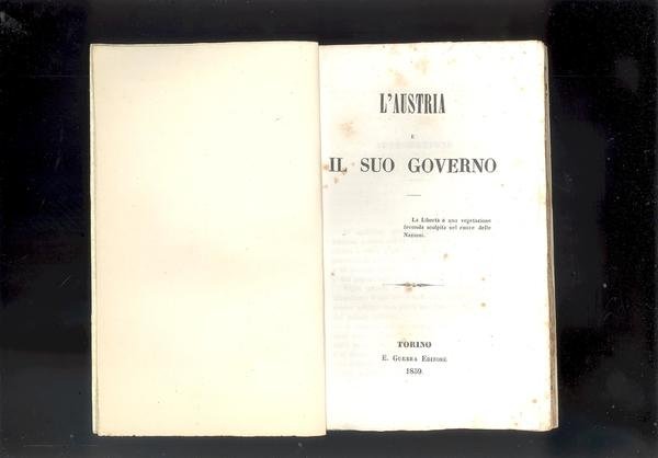 L'AUSTRIA E IL SUO GOVERNO.