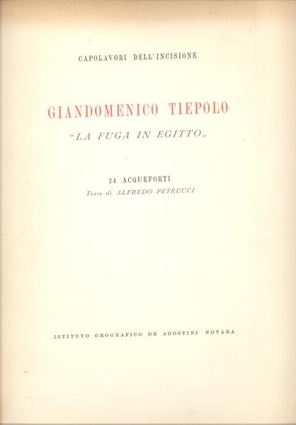 GIANDOMENICO TIEPOLO" LA FUGA IN EGITTO "