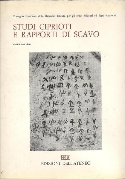 STUDI CIPRIOTI E RAPPORTI DI SCAVO