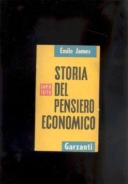 STORIA DEL PENSIERO ECONOMICO