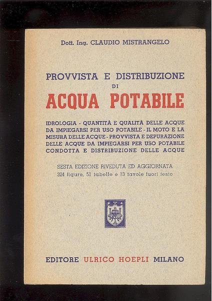 PROVVISTA E DISTRIBUZIONE DI ACQUA POTABILE