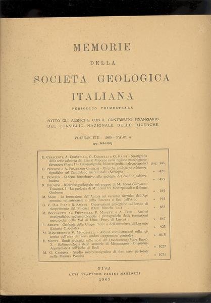 MEMORIE DELLA SOCIETA' GEOLOGICA ITALIANA. PERIODICO TRIMESTRALE.PERIODICO TRIMESTRALE.