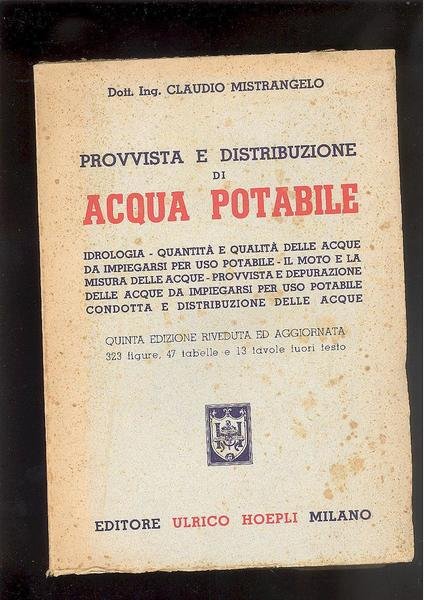 PROVVISTA E DISTRIBUZIONE DI ACQUA POTABILE