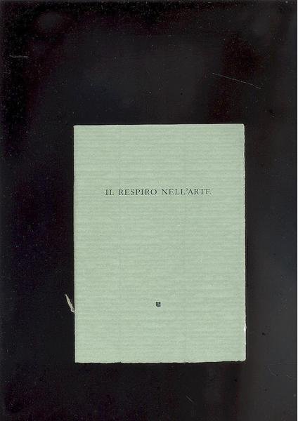 IL RESPIRO NELL'ARTE.UN LIBRO OGGETTO.