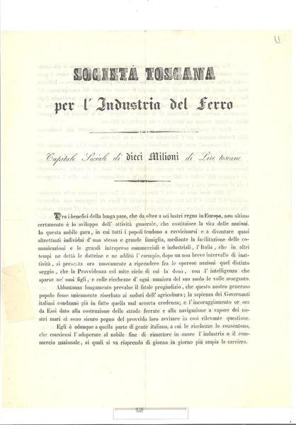 SOCIETA' TOSCANA PER L'INDUSTRIA DEL FERRO