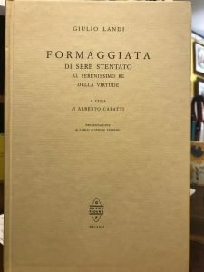 FORMAGGIATA DI SERE STENTATO AL SERENISSIMO RE DELLA VIRTUDE