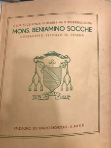 A SUA ECCELLENZA ILLUSTRISSIMA E REVERENDISSIMA MONS. BENIAMINO SOCCHE CONSACRATO …