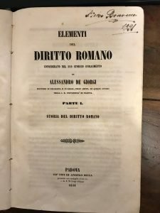 ELEMENTI DEL DIRITTO ROMANO CONSIDERATO NEL SUO STORICO SVOLGIMENTO. PARTE …