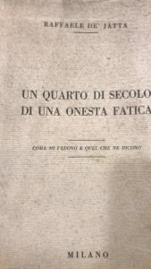 UN QUARTO DI SECOLO DI UNA ONESTA FATICA. COME MI …