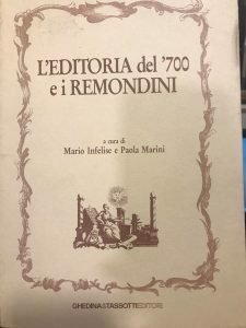 L’EDITORIA DEL ‘700 E I REMONDINI