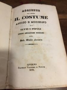 AGGIUNTE ALL'OPERA IL COSTUME ANTICO E MODERNO DI TUTTI I …