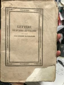 LETTERE DI EVASIO AD URANIO INTORNO ALLE SCIENZE MATEMATICHE