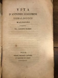 VITA D’ANTONIO GIACOMINI TEBALDUCCI MALESPINI