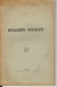 DIVAGAZIONI FOSCOLIANE