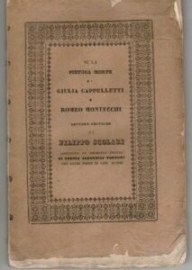 SU LA PIETOSA MORTE DI GIULIA CAPPELLETTI E ROMEO MONTECCHI …
