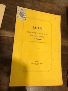 LE API. TRADUZIONE IN TERZA RIMA DELLA IV GEORGICA