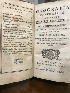 GEOGRAFIA UNIVERSALE DEL PADRE CLAUDIO BUFFIER. EDIZIONE SETTIMA CORRETTA ED …
