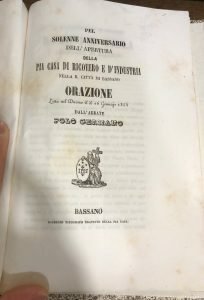 PEL SOLENNE ANNIVERSARIO DELL’APERTURA DELLA PIA CASA DI RICOVERO E …