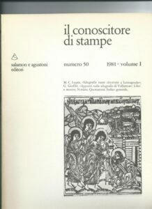 IL CONOSCITORE DI STAMPE – NR 50 – 1981 – …