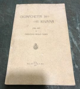 (RIVA DEL GARDA) CRONACHETTA RIVANA 1796- 1813 DI FRANCESCO NICOLO’ …