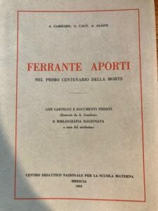 FERRANTE APORTI NEL PRIMO CENTENARIO DELLA MORTE