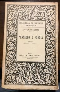 PENSIERO E POESIA SAGGI RACCOLTI DA B. CROCE