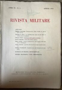 RIVISTA MILITARE ANNO VI N. 4 APRILE 1950