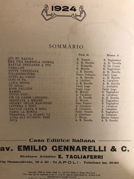 PIEDIGROTTA GENNARELLI