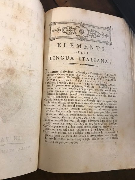 (BODONI) ELEMENTI DELLA LINGUA ITALIANA E LATINA