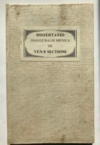 DISSERTATIO INAUGURALIS MEDICA DE VENAE SECTIONE