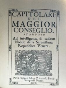 CAPITOLARE DEL MAGGIOR CONSEGLIO STAMPATO AD INTELLIGENZA DI CADAUN NOBILE …