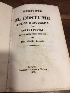 AGGIUNTE ALL'OPERA IL COSTUME ANTICO E MODERNO DI TUTTI I …