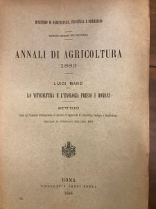 ANNALI DI AGRICOLTURA 1883. LA VITICOLTURA E L'ENOLOGIA PRESSO I …