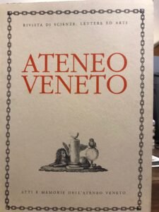 ATENEO VENETO. VOL. 35. 1997.185. ANNO ACCADEMICO