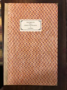 (BODONI) ELEMENTI DELLA LINGUA ITALIANA E LATINA