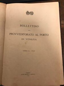 BOLLETTINO DEL PROVVEDITORATO AL PORTO DI VENEZIA ANNO II. 1925