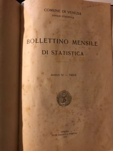 BOLLETTINO MENSILE DI STATISTICA DEL COMUNE DI VENEZIA ANNO IV …