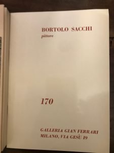 BORTOLO SACCHI PITTORE