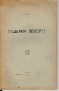 DIVAGAZIONI FOSCOLIANE