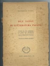 DUE SAGGI DI LETTERATURA PAVANA