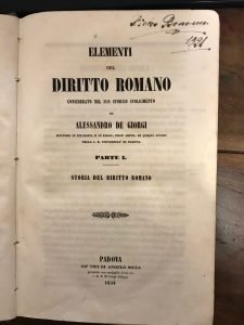 ELEMENTI DEL DIRITTO ROMANO CONSIDERATO NEL SUO STORICO SVOLGIMENTO. PARTE …