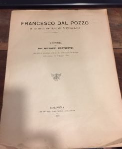 FRANCESCO DAL POZZO E LA SUA CRITICA DI VESALIO