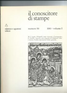 IL CONOSCITORE DI STAMPE – NR 50 – 1981 – …