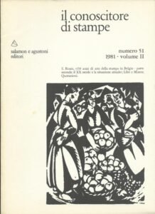 IL CONOSCITORE DI STAMPE – NR 51 – 1981 -VOLUME …